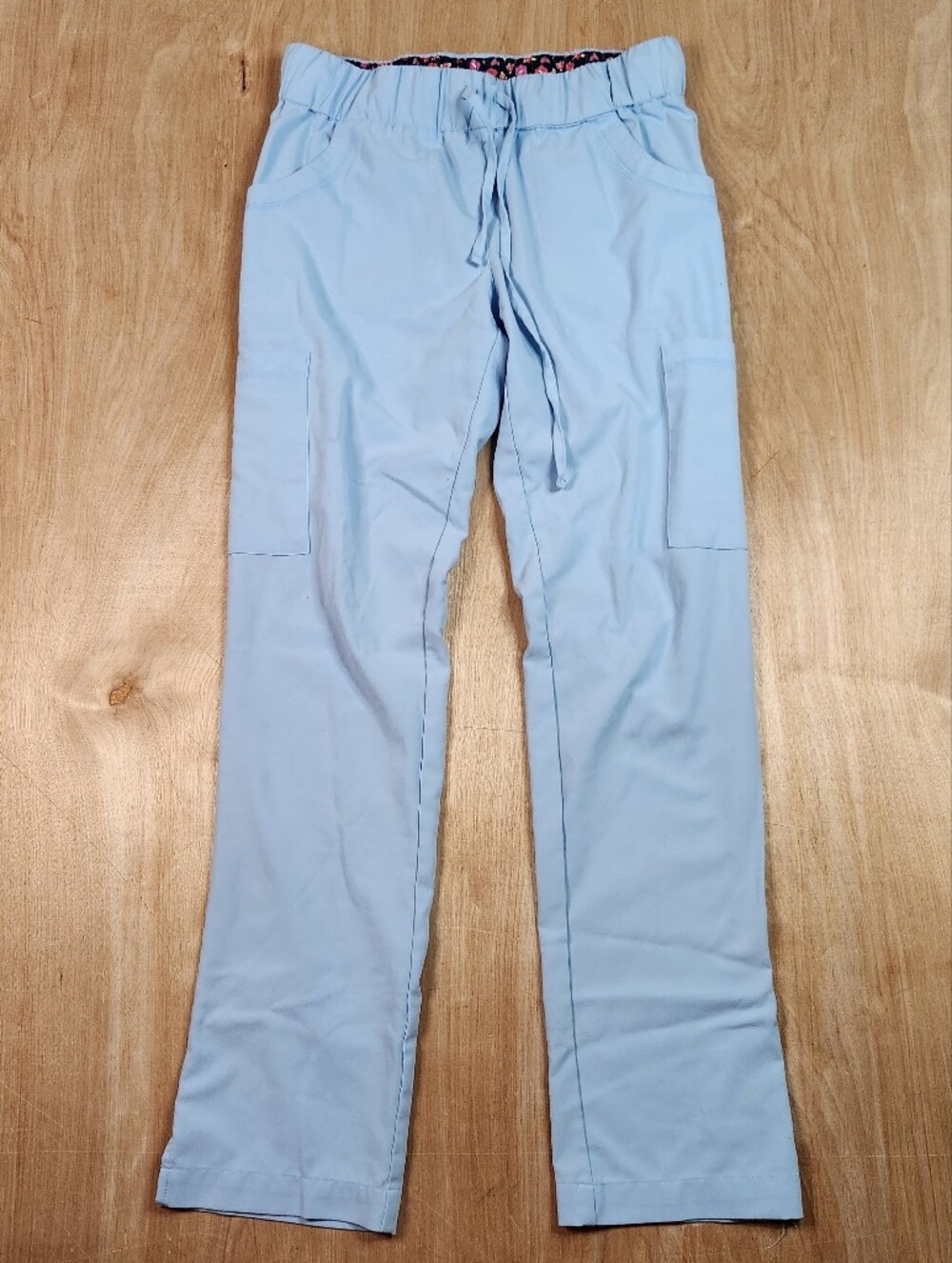 Betsey Johnson Light Blue Womens Scrub Pants B700R Size XS